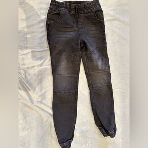 MONSOON Boys Size 11/12 Black Elastic Waist Drawstring Jeans
